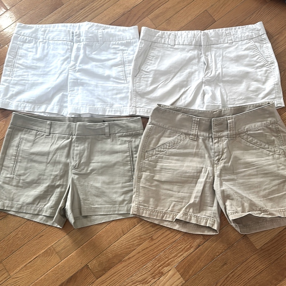 Women’s size 10 shorts white, cream, and khaki